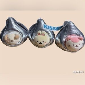 Plushie set of 3 - Silver Hershey Kisses